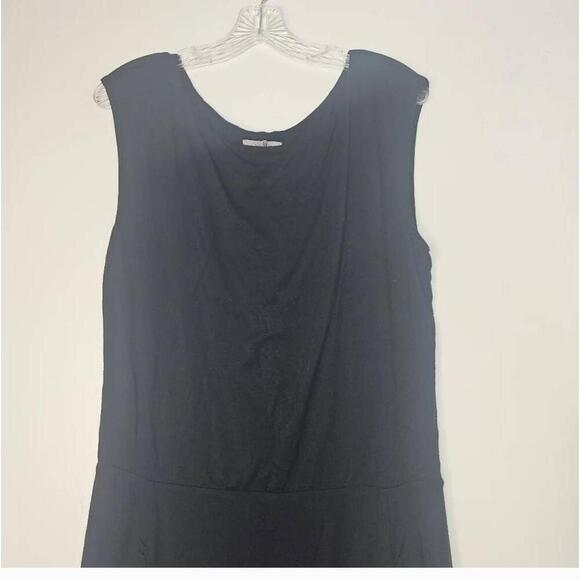 Athleta Womens Ruched Black Bodycon Dress Size Medium - Picture 6 of 10
